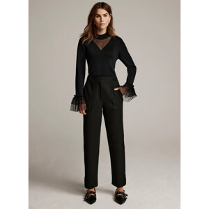 Mint Velvet Black Slim Trousers